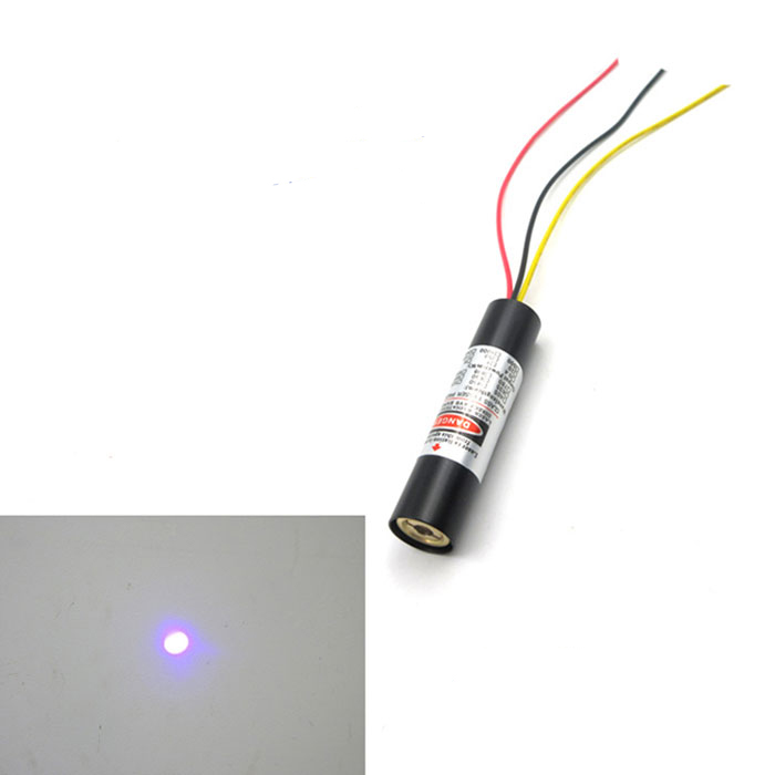 450nm 100mW Laser Module With TTL Modulation Dot/Line/Cross Focus Adjustable - Click Image to Close